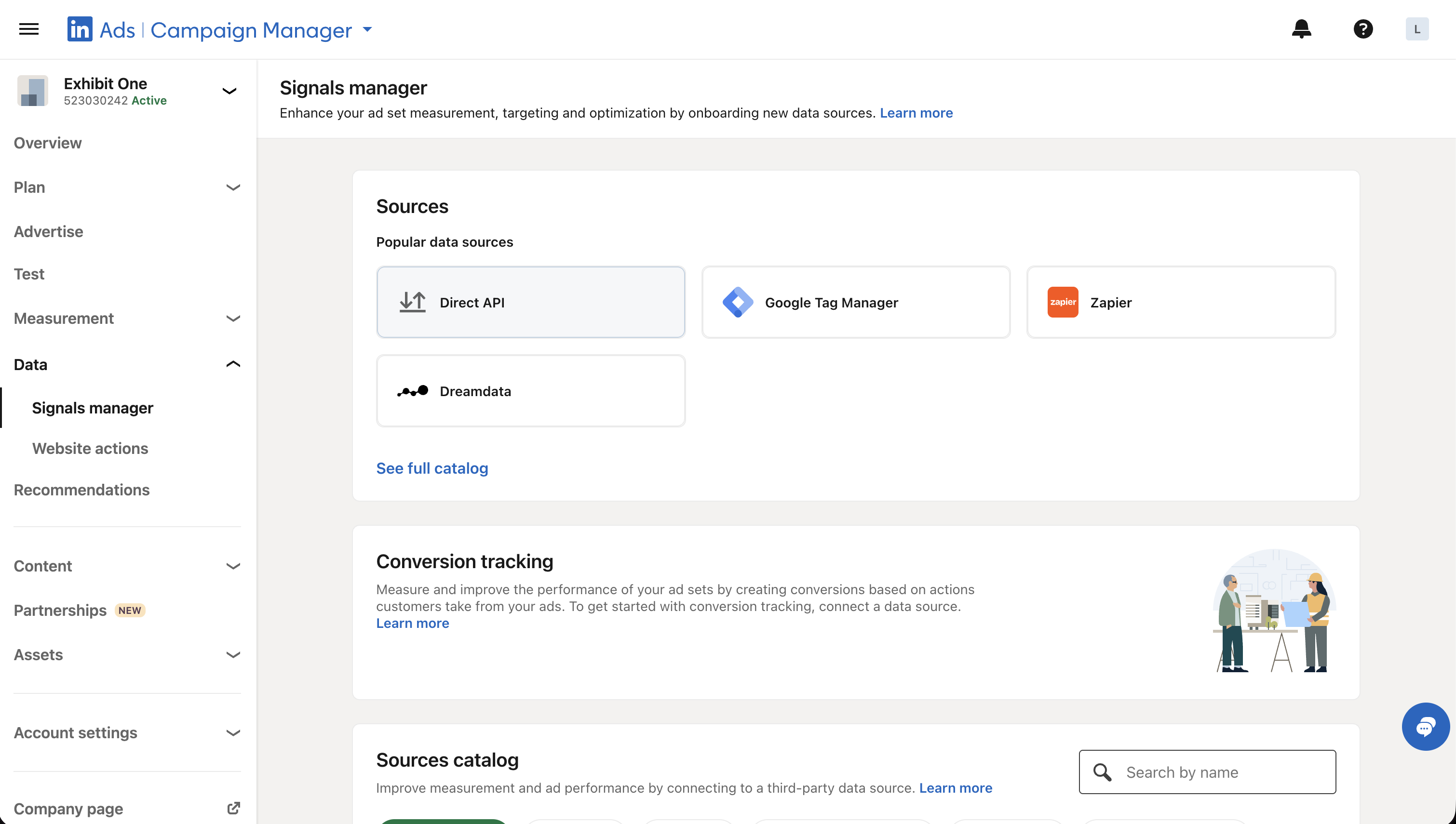 LinkedIn - Signals Manager Direct API