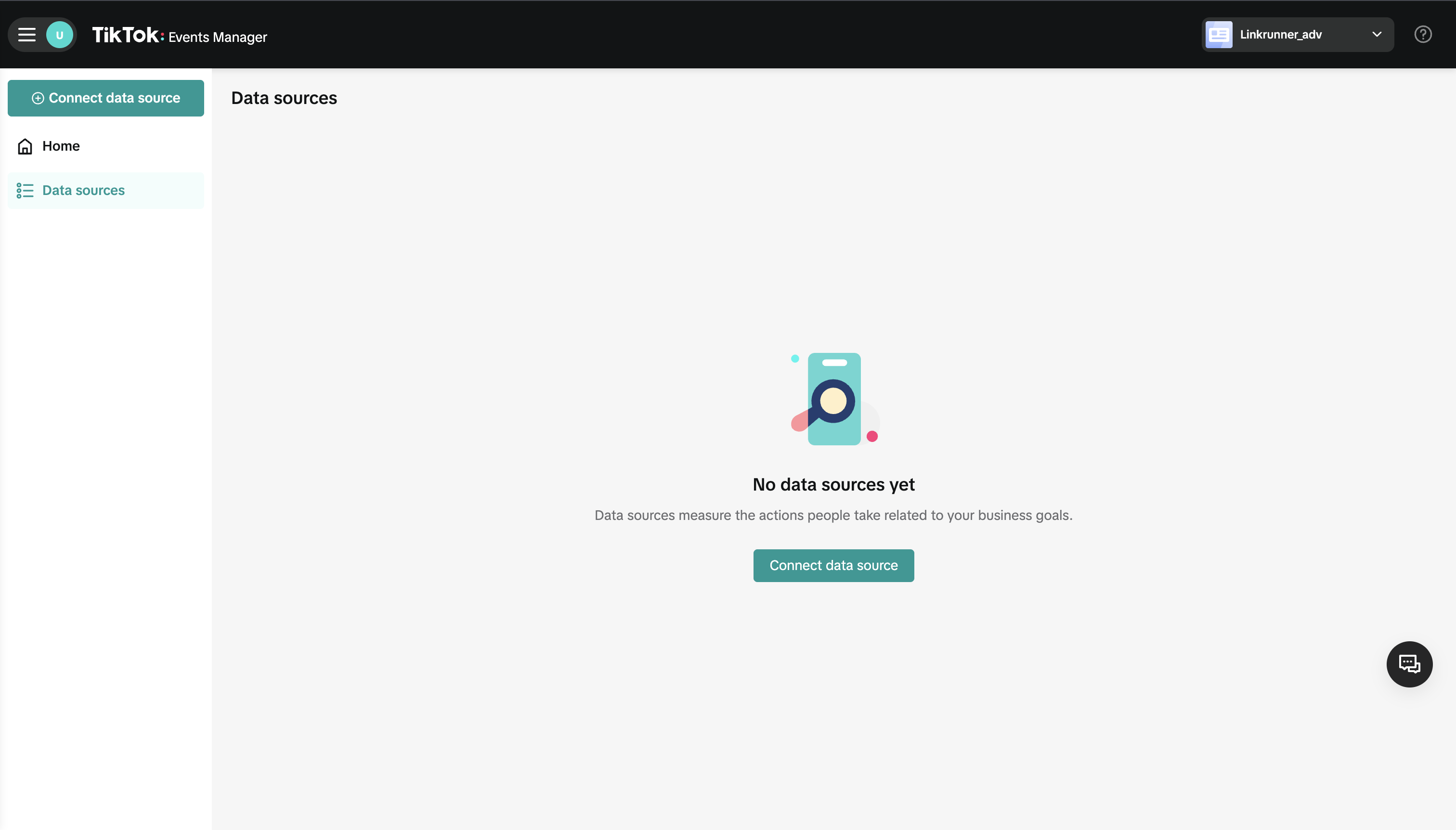 TikTok Events Manager - Connect Data Source
